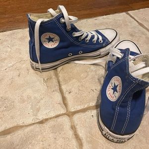 Blue High Top Converse